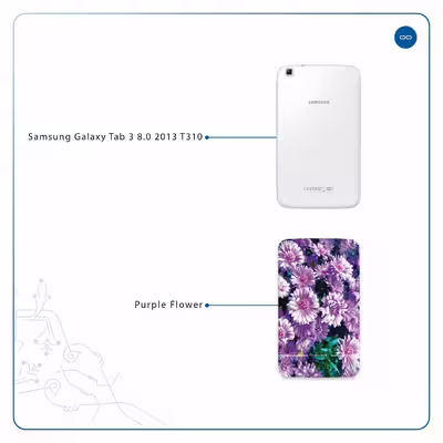 برچسب پوششی ماهوت مدل Purple-Flower مناسب برای تبلت سامسونگ Galaxy Tab 3 8.0 2013 T310