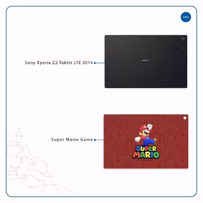 برچسب پوششی ماهوت مدل Super-Mario-Game مناسب برای تبلت سونی Xperia Z2 Tablet LTE 2014