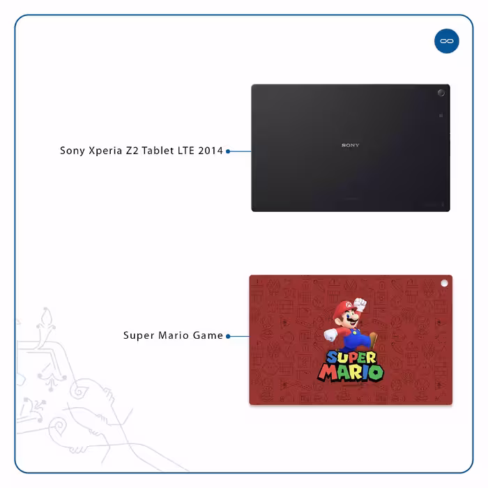 برچسب پوششی ماهوت مدل Super-Mario-Game مناسب برای تبلت سونی Xperia Z2 Tablet LTE 2014