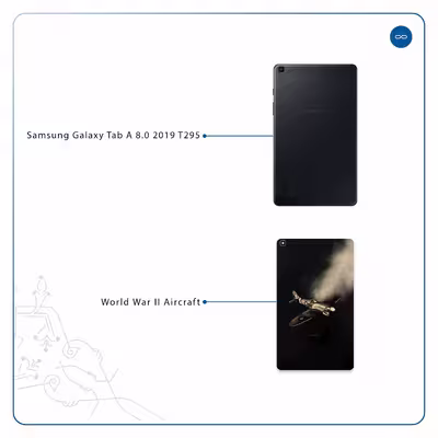 برچسب پوششی ماهوت مدل World War II Aircraft مناسب برای تبلت سامسونگ Galaxy Tab A 8.0 2019 T295