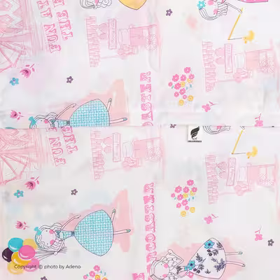 ملحفه  تشک مهمان آدنو مدل Girls کد IR37 یک نفره سایز 90x190 سانتی متر