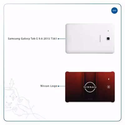 برچسب پوششی ماهوت مدل Nissan-Logo مناسب برای تبلت سامسونگ Galaxy Tab E 9.6 2015 T561