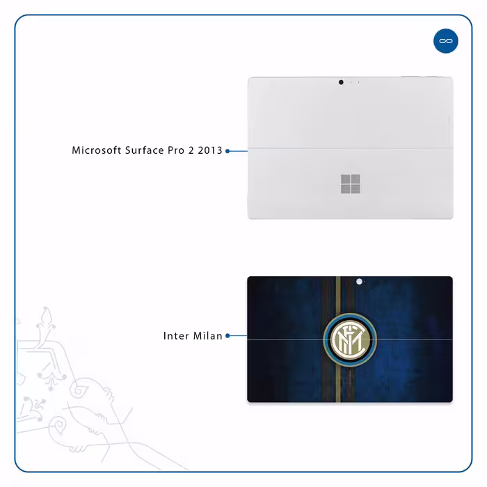 برچسب پوششی ماهوت مدل Inter-Milan مناسب برای تبلت مایکروسافت Surface Pro 2 2013