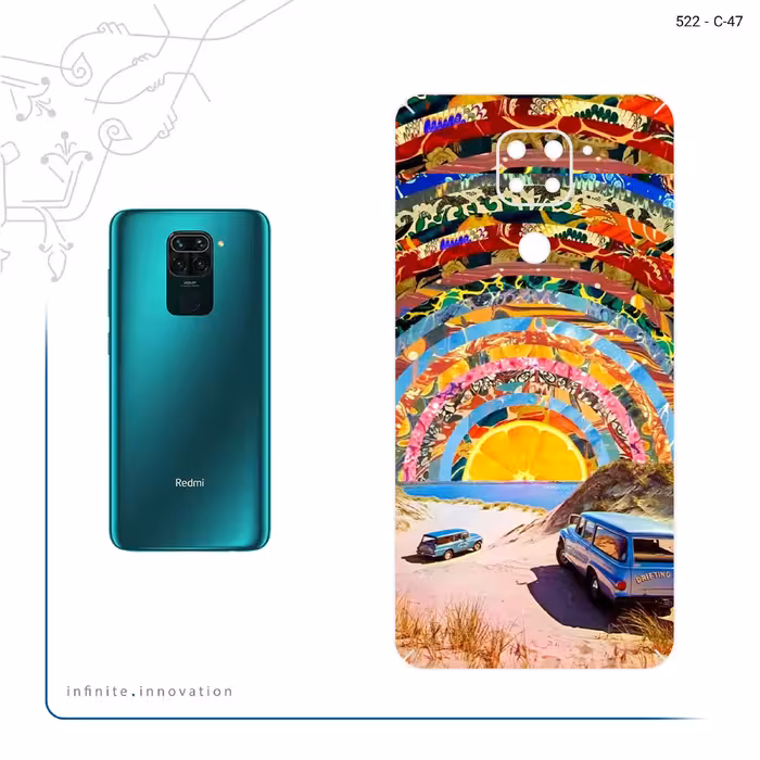 برچسب پوششی ماهوت مدل Collage of Orange Sky مناسب برای گوشی موبایل شیائومی Redmi Note 9