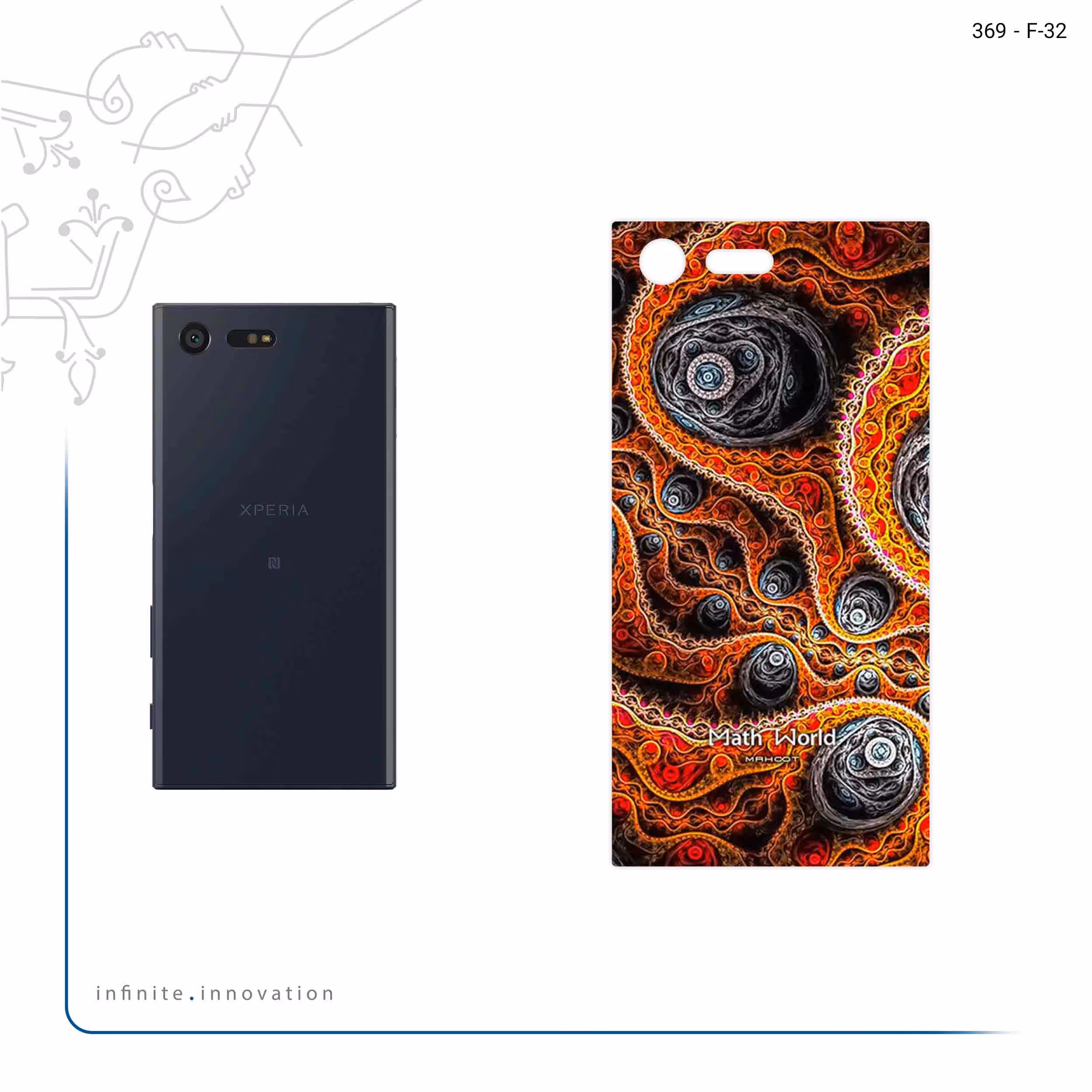 برچسب پوششی ماهوت مدل Mathematical Geometric Shape 7 مناسب برای گوشی موبایل سونی Xperia X Compact