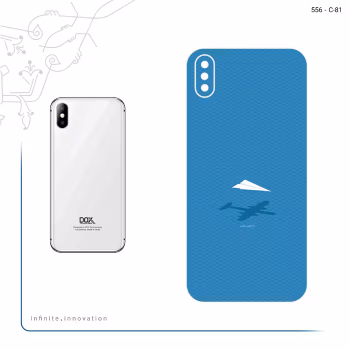 برچسب پوششی ماهوت مدل Minimal Paper Airplane مناسب برای گوشی موبایل داکس Botlex 2