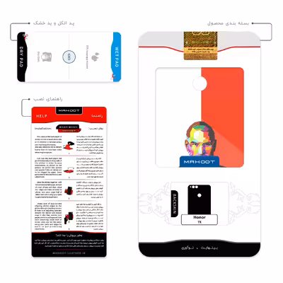 برچسب پوششی ماهوت مدل Collage of Steve Jobs 1 مناسب برای گوشی موبایل آنر 7X