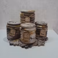 بانکه مدل حلقه ای کد 1005 مجموعه 4 عددی به همراه سینی