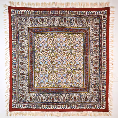 رومیزی قلمکار صدر مدل گلدانی کد 100