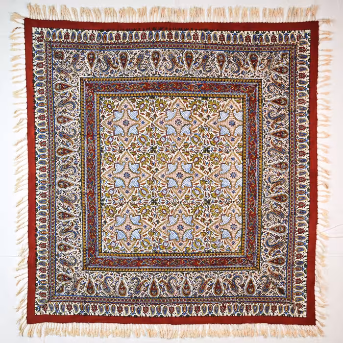 رومیزی قلمکار صدر مدل گلدانی کد 100