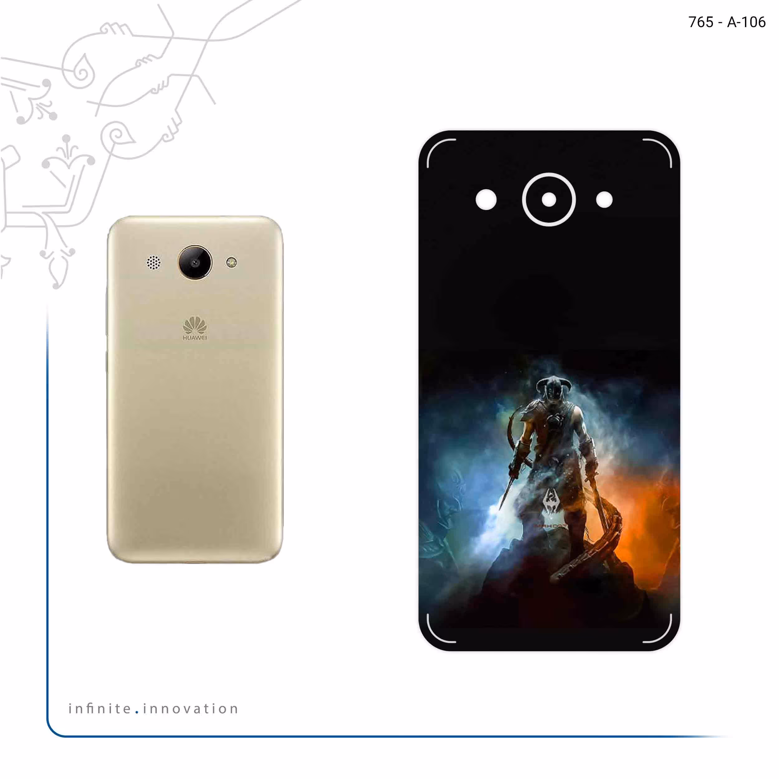 برچسب پوششی ماهوت مدل Skyrim Game Series مناسب برای گوشی موبایل هوآوی Y3 2017