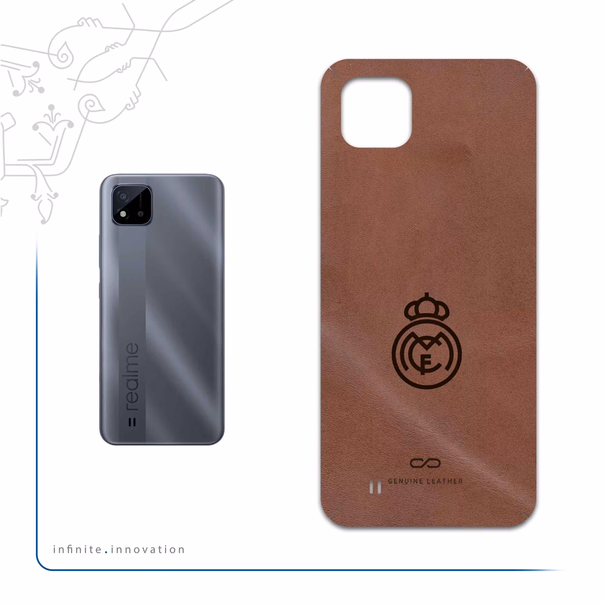 برچسب پوششی ماهوت مدل MNL-REAL مناسب برای گوشی موبایل ریلمی C11 2021