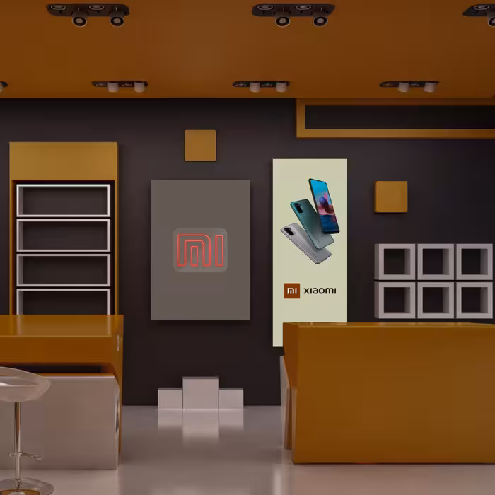 چراغ دیواری نئون دیزاین طرح Xiaomi-GL_RD