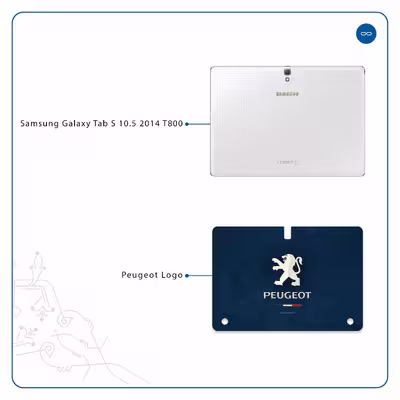 برچسب پوششی ماهوت مدل Peugeot-Logo مناسب برای تبلت سامسونگ Galaxy Tab S 10.5 2014 T800