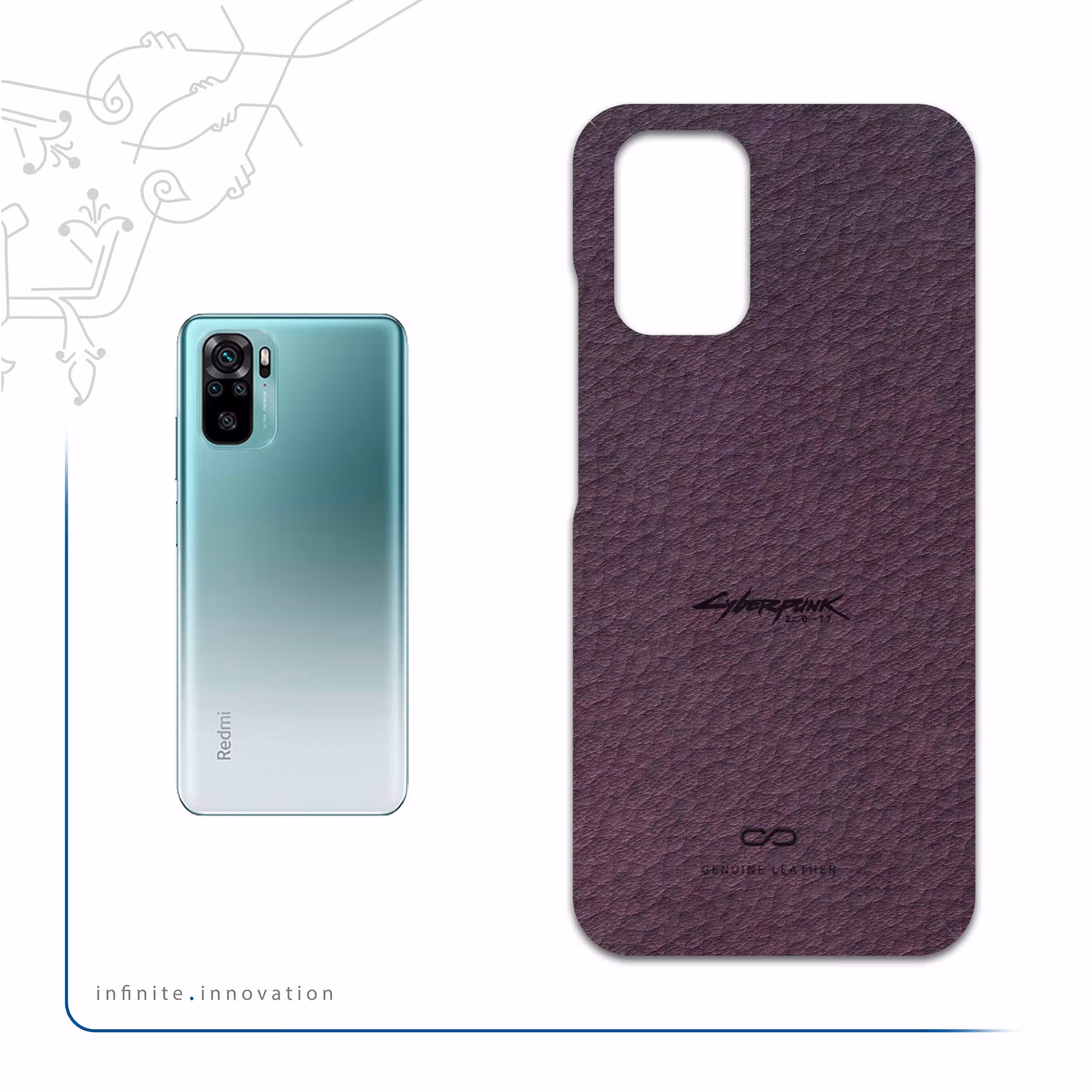 برچسب پوششی ماهوت مدل PL-CYBRPNK مناسب برای گوشی موبایل شیائومی Redmi Note 10