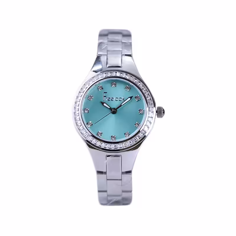 ست دستبند و ساعت مچی فری لوک زنانه فلزی صفحه تیفانی FL.10493/2