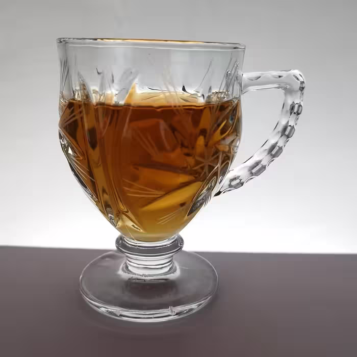 فنجان پایه دار مدل خورشیدی بسته 6 عددی