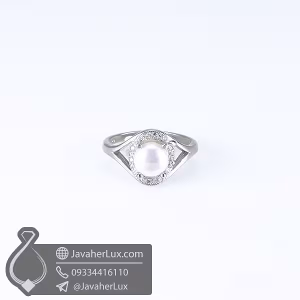 انگشتر نقره زنانه مروارید _ کد : 100586