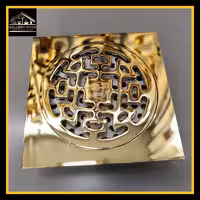 کف شور برنجی سایز 10*10 طلایی براق