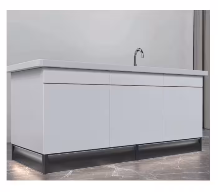 پروفیل پاخور آلومینیوم مورب خطی رنگ مشکی مات با قابلیت نورپردازی ارتفاع 10سانتی متر و طول 480 سانتی متر فانتونی کد L620