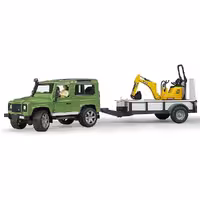 ماشین Land Rover برودر bruder همراه کشنده