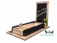 سنگ مزار ترکیبی تراورتن و گرانیت سوپر خاص کد 9001