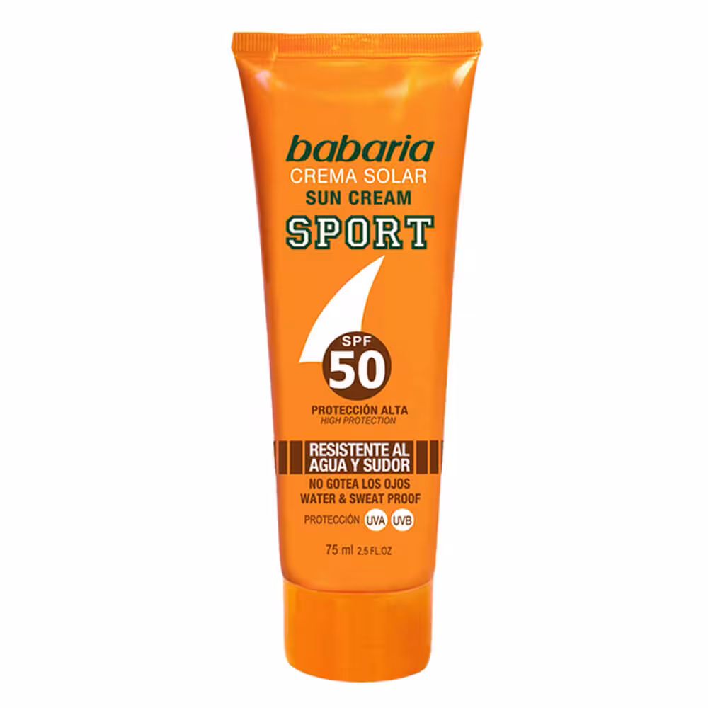 کرم ضد آفتاب باباریا مدل اسپرت ضد آب و عرق SPF 50 حجم 75 میلی لیتر