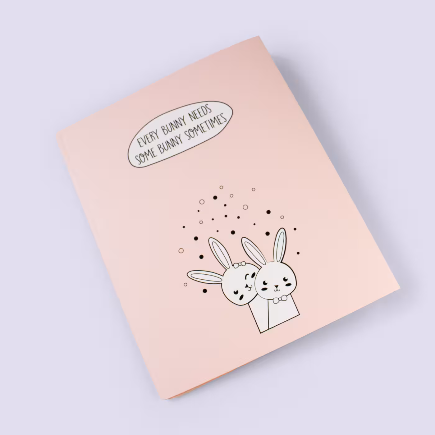 کلاسور 4 حلقه خرگوشی صورتی پاستلی پاپکو (PAPCO)