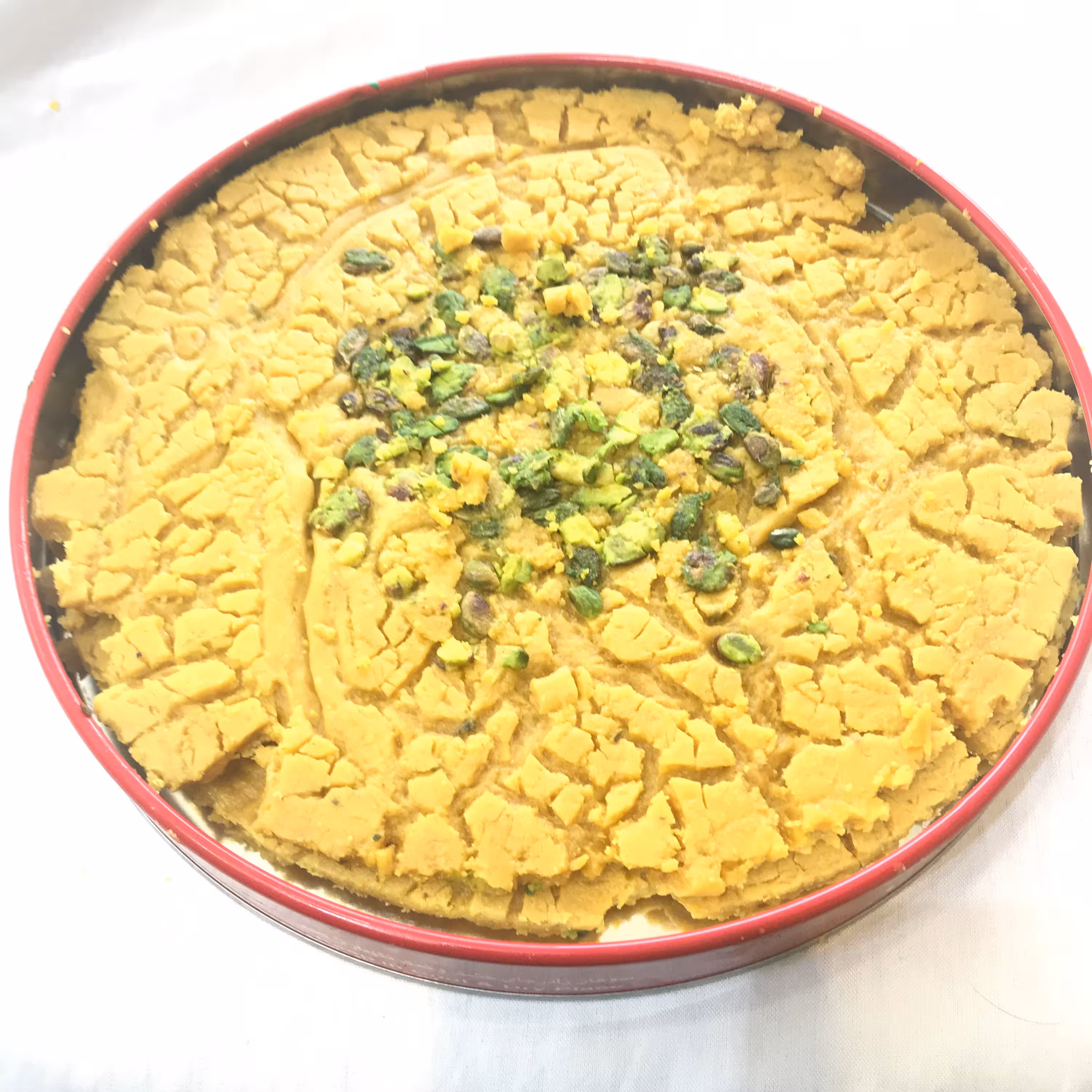 سوهان گل تخت با روغن نباتی و پسته