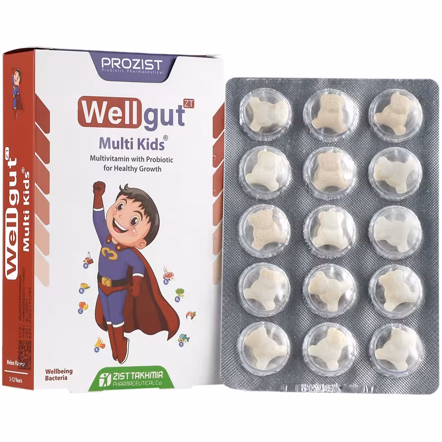 Wellgut Multi Kids  Zist Takhmir  قرص جویدنی مولتی کیدز ول گات