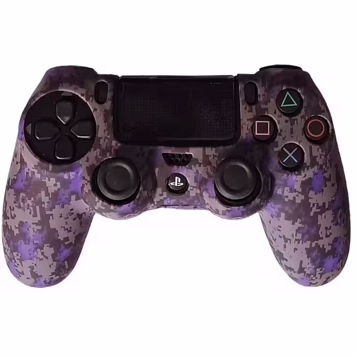 روکش دسته PS4 طرح ارتشی پیکسلی بنفش