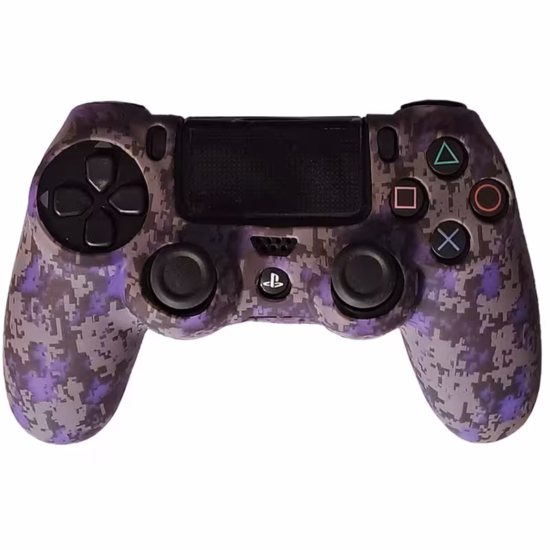 روکش دسته PS4 طرح ارتشی پیکسلی بنفش