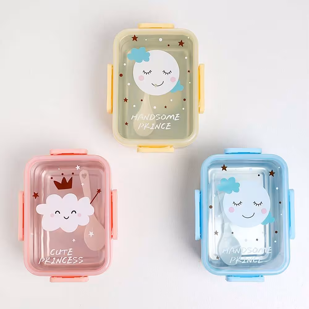 ظرف غذای داخل استیل طرح Smile