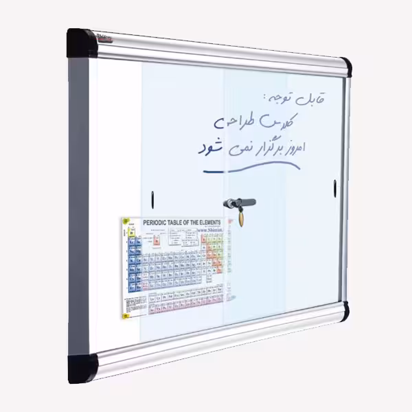 اعلانات شیشه خور داخل وایت برد (بدون شیشه) ابعاد 70*50