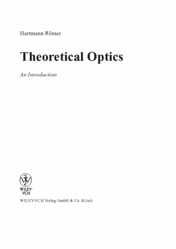خرید و دانلود نسخه کامل کتاب Theoretical optics: an introduction