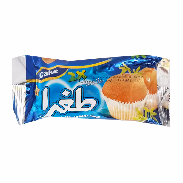کیک دوقلوی وانیلی طغرا 40 گرمی