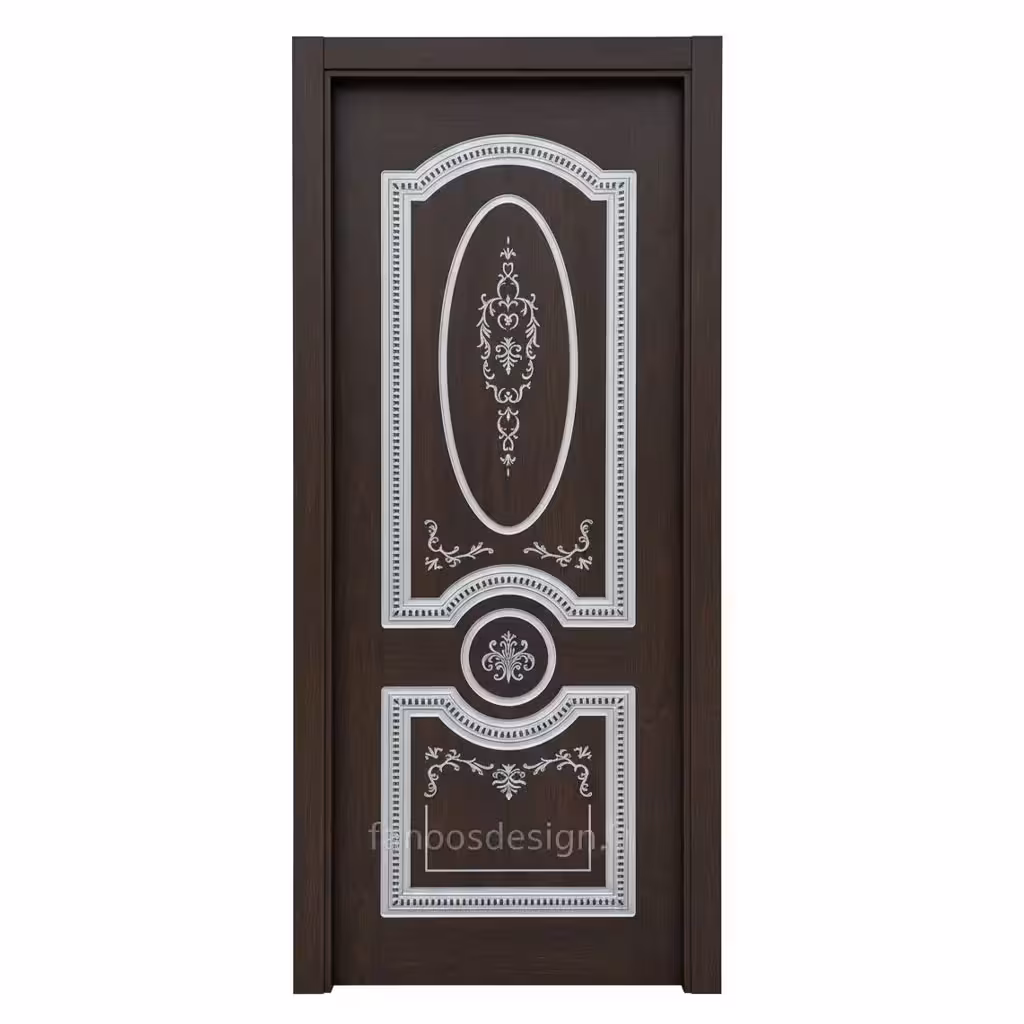 درب لوکس مشکی با طرح کلاسیک سفید – مدل آوانته کد 30566