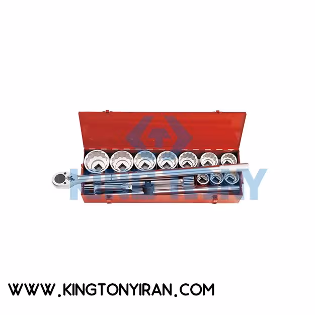 8015SR – جعبه بکس  ساده 1 اينچ – 12 گوش 14 عددي (7/16 1 – 1/8 3  ) اينچ  کينگ نوني