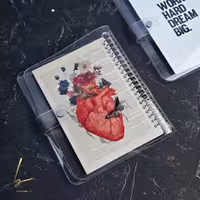 كلاسور شفاف سايز A5 طرح قلب