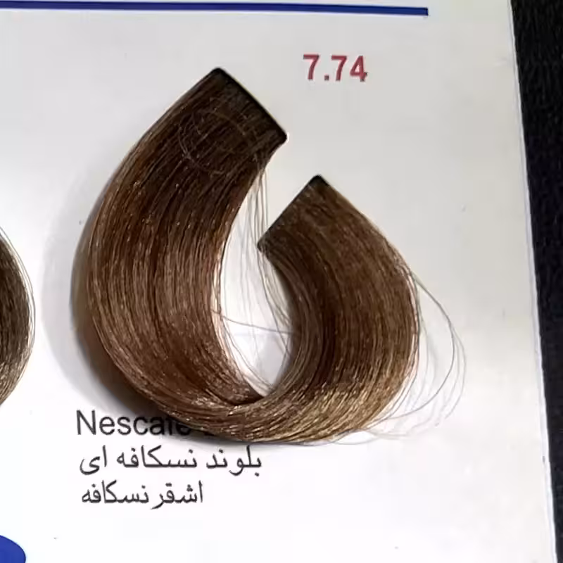 بلوند نسکافه ای 7.74 ،رنگ مو کم آمونیاک پیلون ویک عدد اکسیدان | amazonchi