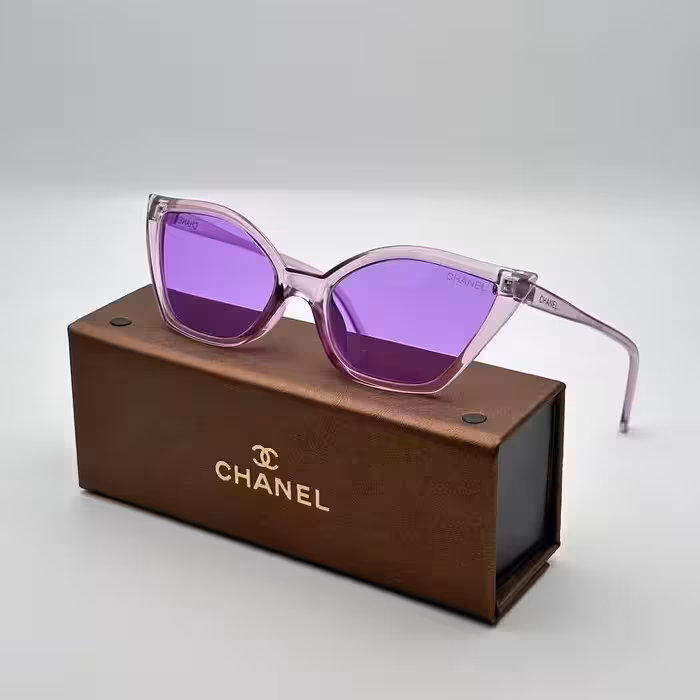 عینک آفتابی زنانه ومردانه مارک چنل(بنفش)