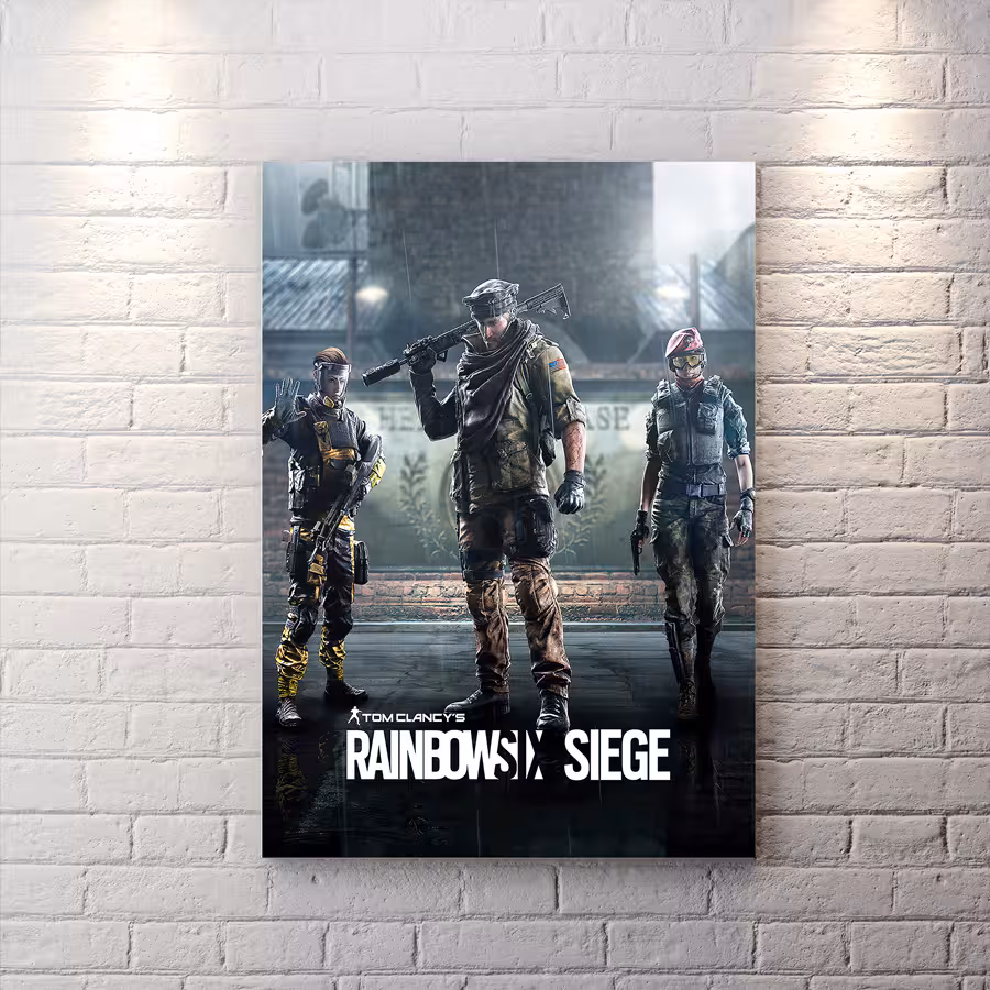 تابلو برای اتاق گیمینگ از بازی rainbow six شخصیت تام کلنسی BAs-9826