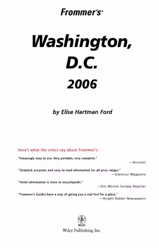 خرید و دانلود نسخه کامل کتاب Frommer&#039;s Washington, D.C. 2006 (Frommer&#039;s Complete)