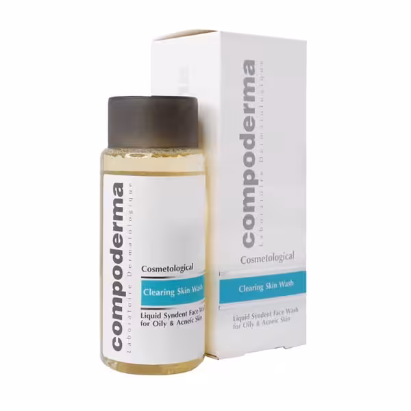 شوینده غیر صابونی پوست چرب و آکنه دار کامپودرما 150 میلی لیتر | Compoderma Clearing Skin Wash For Oily And Acneic Skin 150 ml
