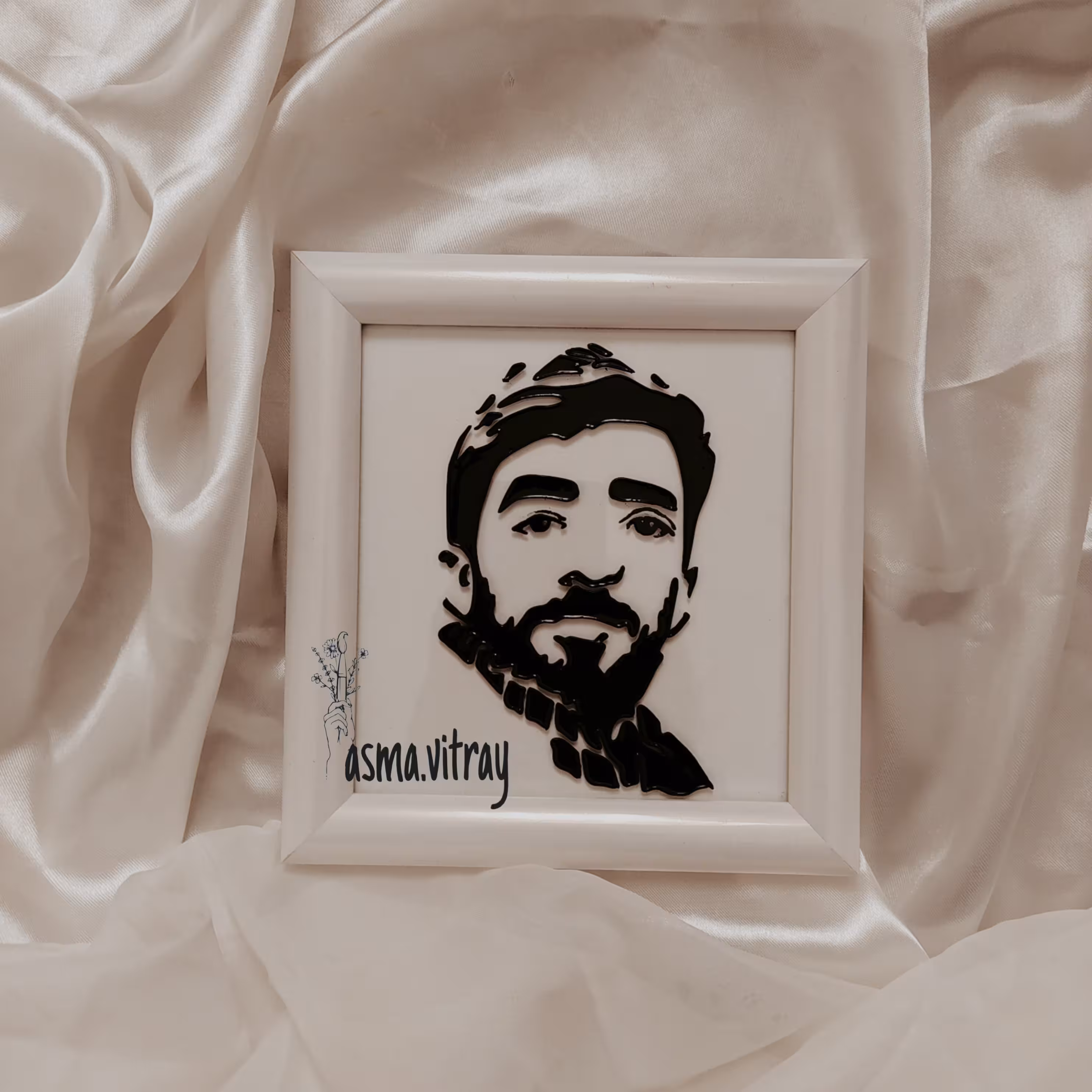 تابلو ویترای چهره شهید محسن حججی