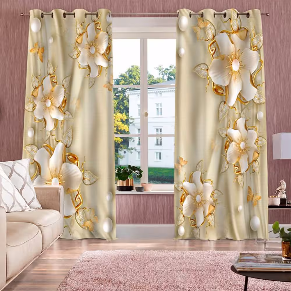 پرده پانچی کد 29 (طرح گل)