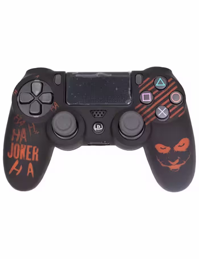 روکش محافظ دسته PS4 لیزری مشکی قرمز طرح جوکر