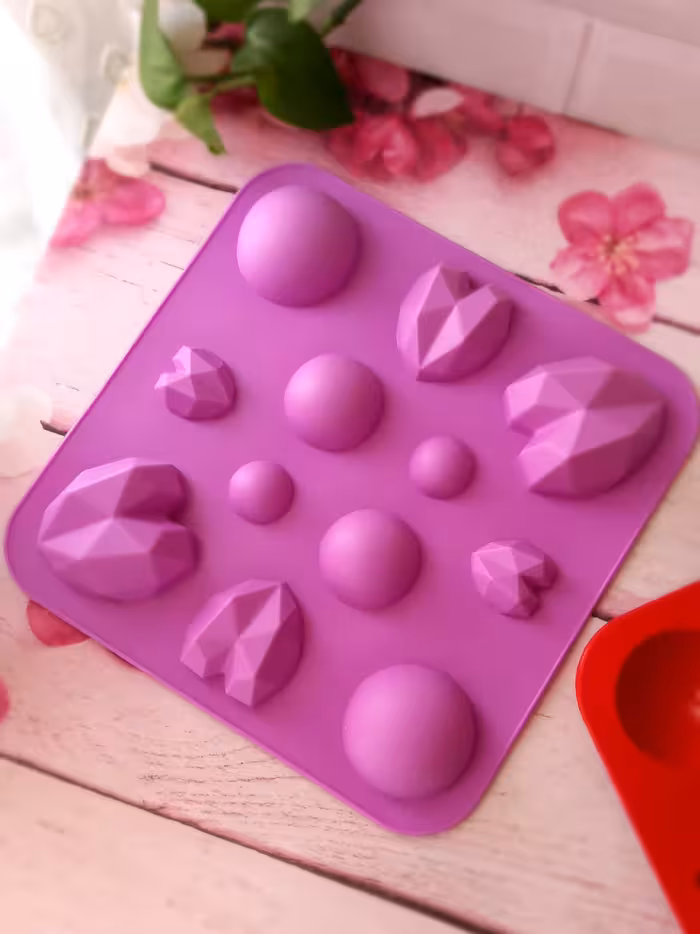 قالب سیلیکونی نیمکره و قلب میکس