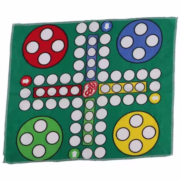 بازی فکری منچ و مار پله چیندر تویز 40*40 سانتی متر پارچه ای
