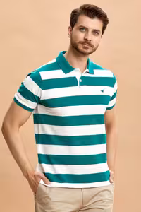 تی شرت یقه پولو سفید مردانه POLO YAKA &#039;S T سبز اسمایل SMILE